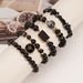 Bohemian Stacking Style Natural Stone Obsidian White Turquoise Crystal Bud Mix_ipsvogv.com