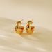 French C Shaped Earrings For Women, Five Pointed Star Design, Simple Inlaid Zircon, Fashionable And Versatile Earrings_ipsvogv.com