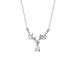 S999 Silver Light Luxury Elegant Laurel Goddess Leaf Water Drop Diamond Necklace Fashionable Clavicle Chain Design_ipsvogv.com