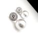 Cao Shi's Korean Edition Light Luxury Micro Inlaid Zircon Pearl With Insights, Sweet Temperament Earrings, Exquisite And_ipsvogv.com