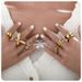 simple design personality hand jewelry stainless steel plated gold temperament smooth butterfly open ring female_ipsvogv.com