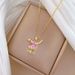 Bow 【 】 Rabbit Light Luxury Charm Gorgeous Full Diamond Necklace Women's Versatile Clavicle Chain Titanium Steel 【 】_ipsvogv.com