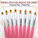 Arte Clavo 8PCS/Set Nail Art Brush Painting Flower Nail Tool Maincure Half Moon Shape Nail French Brushe Smile Petal Drawing Pen_ipsvogv.com