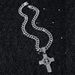 New Personalized Men's Full Diamond Chain Hip Hop Style Rotating Cross Pendant Necklace_ipsvogv.com