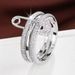 Hot Selling Tricolor Detachable Ring, Women's Personalized Micro Inlaid Zircon Pin Ring_ipsvogv.com