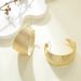 Fashionable And Unique Exaggerated Irregular Minimalist Metal Hip-Hop Earrings C-Shaped Hoops_ipsvogv.com