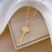Grass 【 】 Key Light Luxury Charm Gorgeous Full Diamond Lucky Necklace Women's Versatile Clavicle Titanium Steel Chain 【 】 】 【 【 】_ipsvogv.com
