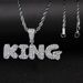 Personalized new KING letter pendant, popular personalized necklace, men's accessories, niche hip hop accessories set_ipsvogv.com