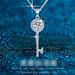 Women's Jewelry S925 Sterling Silver Key Moissanite Necklace One Carat Two Carats Luxury Design_ipsvogv.com