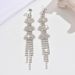 Unisex Classical Earrings Super Long Rhinestone Tassel Nightclub Earrings Dress Party Earrings Jewelry_ipsvogv.com