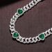 Novel Love Inlaid Cuban Necklace Women Colorful 12mm Hip hop Metal Chain Hip hop Street Rap Jewelry_ipsvogv.com