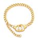 Men's Jewelry Titanium Steel Simple Fashion Handcuffs Necklace Set Interlocking Stainless Steel Couple Bracelet Gift Female_ipsvogv.com