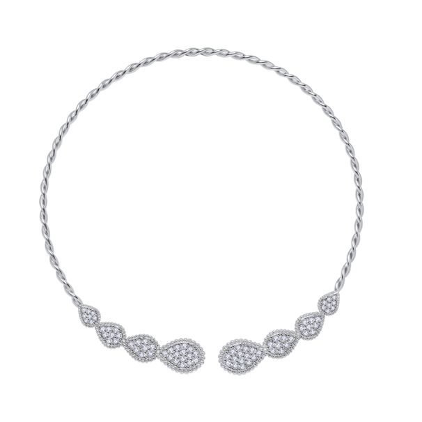 Women's Jewelry Set Fashion Beaded Diamond Studded Teardrop Shaped Necklace Fashionable And Creative Design Full Of Diamonds High Quality Necklace Set_ipsvogv.com