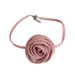 Rose Flower Choker Ribbon Pendant Hair Tie French Style Summer Collarbone Chain Necklace_ipsvogv.com