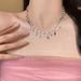 colored Summer Style~Rainbow Tassel Zircon Necklace For Women, Light Luxury, Niche Design, High-end Feel, Neck Chain, !_ipsvogv.com
