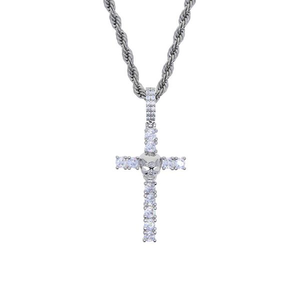 Hip Hop New Skull Cross Pendant Hip Hop Fashion Trend Couple Necklace_ipsvogv.com