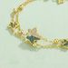 S925 Silver Ivy Leaf Inlaid Zircon Malachite Bracelet Double Layered Bracelets_ipsvogv.com