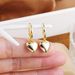 Unisex Brass Real Gold Electroplating Hot Sales Fashion Glossy Love Heart Pendant Cute Ladies Earrings_ipsvogv.com
