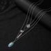 Bohemian Style Turquoise Feather Carved Three-layer With A New Necklace Accessory_ipsvogv.com