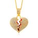 Hip Hop Cracking Love Necklace Female Street Dance Fashion Full Diamond Broken Heart Pendant Male_ipsvogv.com