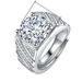 Kwai 5-Carat Full Aggressive Men's Twill Moissane Diamond Heart Eight Arrow Ring_ipsvogv.com
