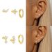 Diamond-Encrusted Petal Stud Earrings - Light Luxury Minimalist Earrings For Women (Elegant Ear Accessories Set)_ipsvogv.com