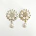 Brooch Diamond Pearl Flower alloy jewelry coat sweater cardigan pin fashion flower accessories anti-exposure buckle_ipsvogv.com
