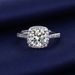Japan And South Korea Two Carat Mossan Stone Diamond Princess Square Wrap Ring Movable Classic Versatile Tikto Live_ipsvogv.com