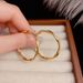 Minimalist Fashion High-End Diamond-Studded Metal Hoop Niche Design Cold Style Personality Internet Celebrity Earrings_ipsvogv.com