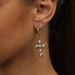 cross pearl zircon earrings INS design exquisite electroplating gold necklace jewelry_ipsvogv.com