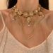 Bridal Alloy Multi-layer Tassel Water Droplet With Exaggerated Design, Collarbone Chain, Personalized Light Luxury_ipsvogv.com