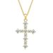 Unisex Jewelry Fashion hip hop style zircon cross pendant necklace for women copper plated with real gold full diamond hot selling jewelry_ipsvogv.com