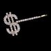 Accessories Letter Hairpin Rhinestone Letter Hairpin ins Hair Accessories US Dollar Hairpin Side Clip_ipsvogv.com
