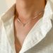 Men's And Women's Fashion Temperament New V-shaped Flat Snake Chain Necklace, Thin Ins Niche Design Simple Collarbone Chain Jewelry_ipsvogv.com