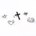 New Personalized Love Five Pointed Star Chain Butterfly Hollow 5-piece Set Ring_ipsvogv.com