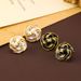 French style oil drop three-dimensional camellia pearl earrings with a high-end feel, niche zircon silver needle_ipsvogv.com