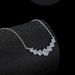 D Color Moissanite Seven Princess Smile Necklace, Pure Silver Collarbone Chain, 1-carat Pendant, High-end Feel_ipsvogv.com