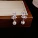 Unique Niche Design Zircon Butterfly Pearl For Women, Elegant Fashion Light Luxury High-end Silver Needle Earrings_ipsvogv.com