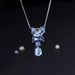 S925 Silver Natural Topaz Necklace Fashion Luxury High Grade Sterling Silver Inlaid Natural Gemstone Necklace Pendant_ipsvogv.com