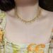 Pure Copper Gold-Plated Tassel Lace Chain Clavicle Necklace Women, Exquisite Sweet Style Mesh Bell Choker, Gift For_ipsvogv.com