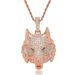 Pendants & Charms Hip Hop Wolf Head Necklace Pendant Micro Inlaid Zircon Men's Punk Clavicle Chain Trendy All Match Niche Jewelry_ipsvogv.com
