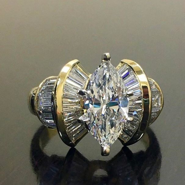 Cao Shi's 2021 Spring New Personalized Horse Eye Shaped Zircon For Women's Fashion Ring Handpiece Jewelry_ipsvogv.com