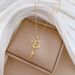 】 D-Shaped 【 Star Light Luxury Charm Gorgeous Full Diamond Necklace Women's Versatile Clavicle Titanium Steel Chain 【 】_ipsvogv.com