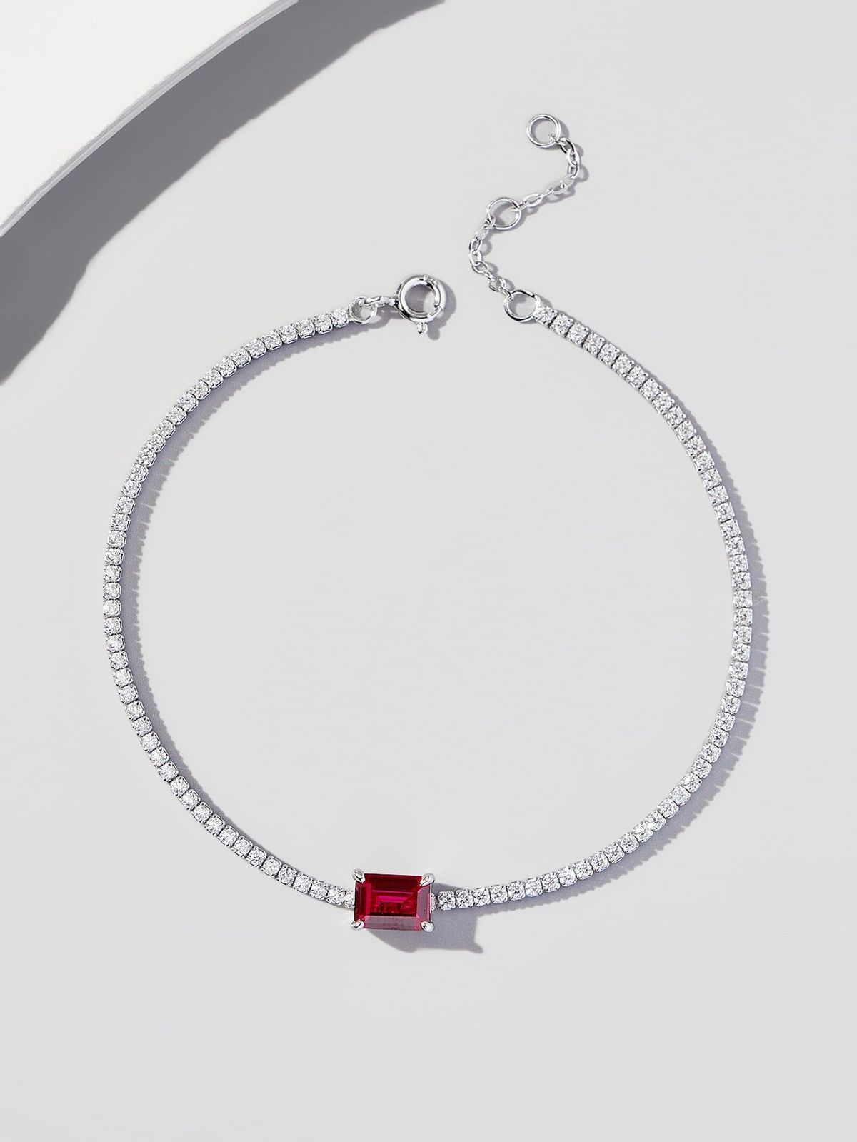 Simple S925 silver retro bracelet for women inlaid cultivated emerald jewelry_ipsvogv.com