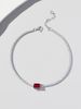 Simple S925 silver retro bracelet for women inlaid cultivated emerald jewelry_ipsvogv.com