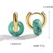 Drop Earrings Retro Popular Synthetic Turquoise Earrings For Women Multi Color Stone Temperament Hong Kong Style Hoop Earrings_ipsvogv.com