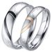 His Her Real Love Promise Ring, Couple's Matching Heart Wedding Band In Stainless Steel, For Men Or Women, Comfort Fit_ipsvogv.com