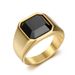 New Jewelry INS Simple Style Titanium Steel Men's Smooth Black Ring_ipsvogv.com