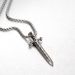Popular Hip Hop Titanium Steel Diamond Sword Pendant Personality Men Casual Couple Necklace_ipsvogv.com