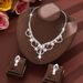 Women’s Jewelry Set Fashion Fashion Claw Chain Circle Rhinestone Necklace Earrings Set Evening Dress Clavicle Chain Necklace Female_ipsvogv.com